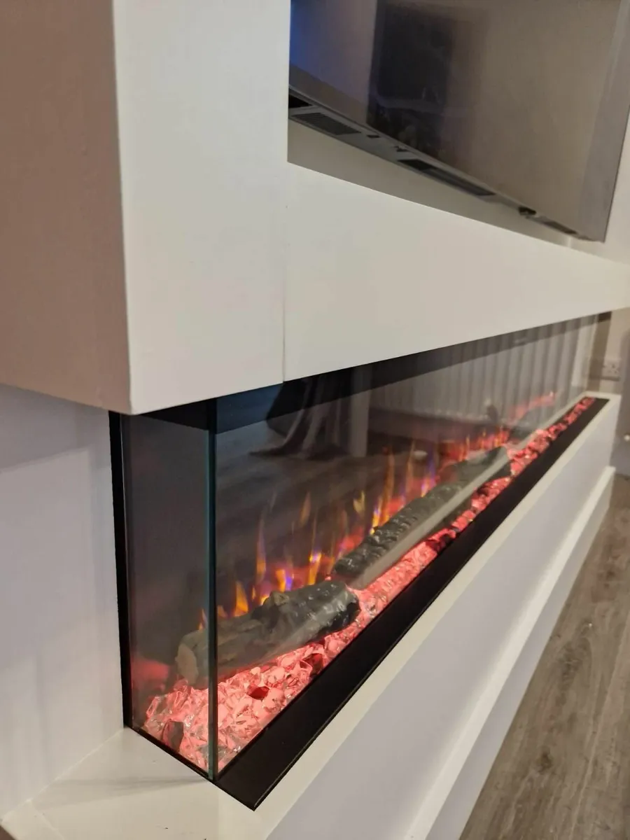 3 sides 60" electric fireplace FREE DELIVERY - Image 2