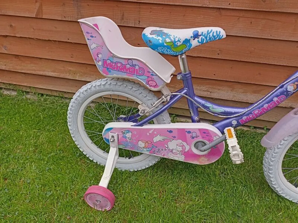 kids mermaid bike size 16 inch wheels - Image 4
