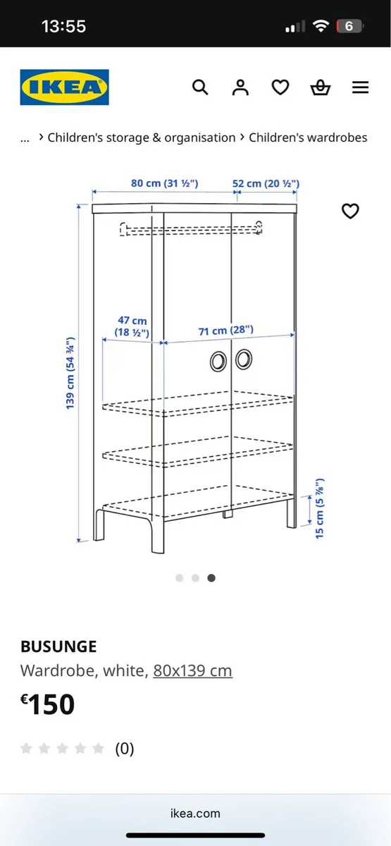 IKEA kids wardrobes and chest of drawers - Image 4