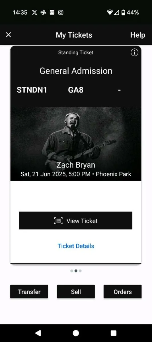 Zach Bryan Ticket