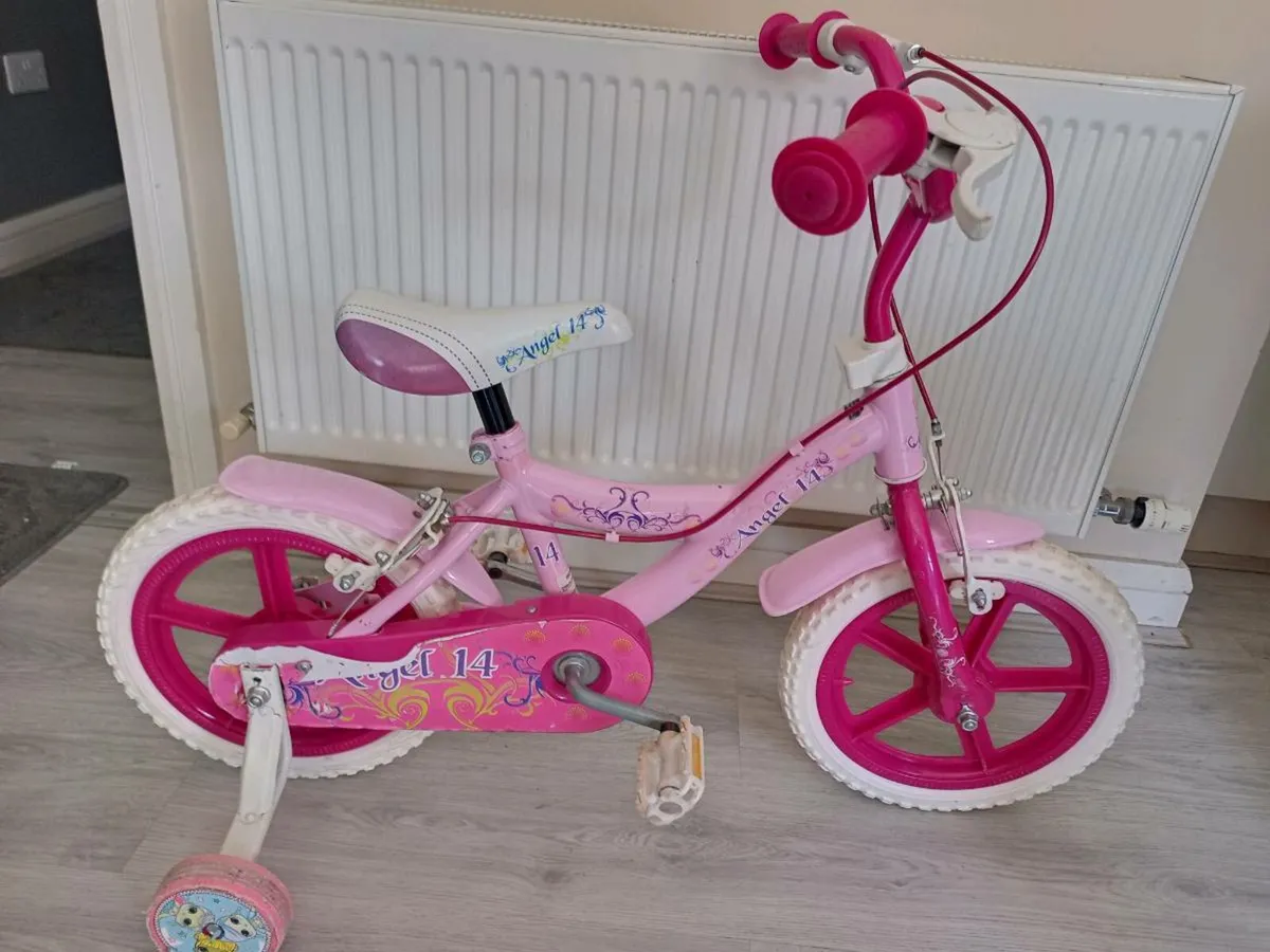 Kids angel bike size 14 inch wheels. - Image 2