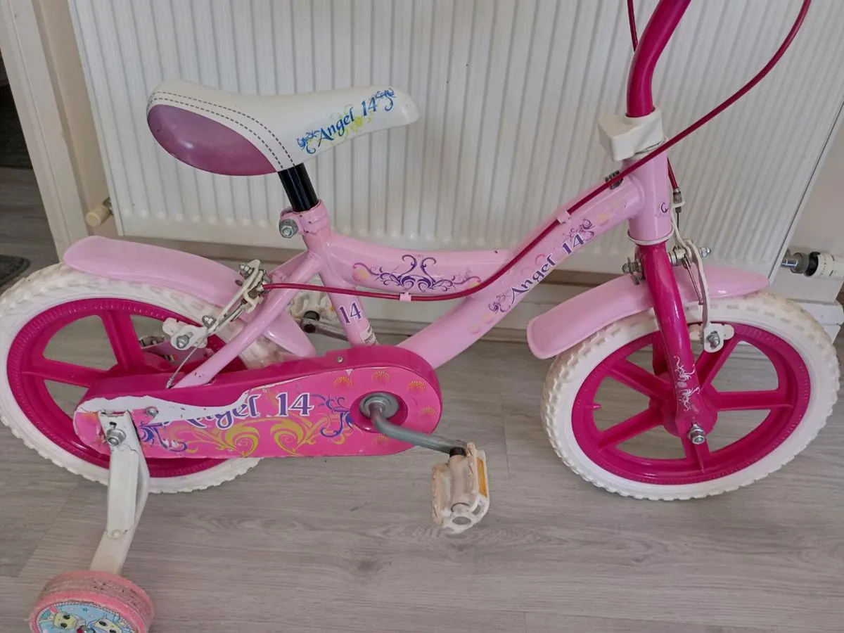 Kids angel bike size 14 inch wheels. - Image 3