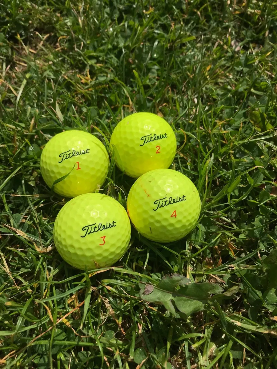 4 yellow Titliest TruFeel golf balls! - Image 1