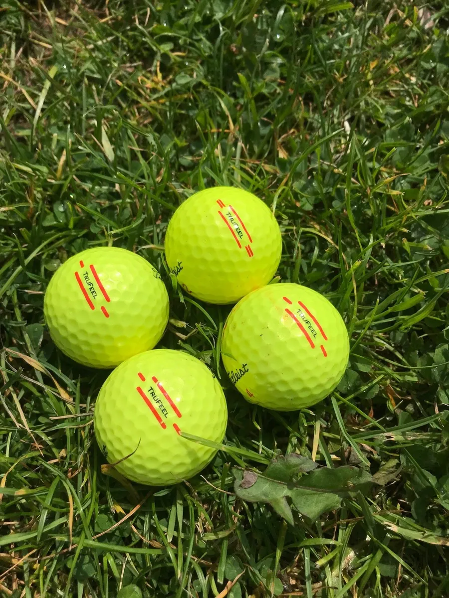 4 yellow Titliest TruFeel golf balls! - Image 2