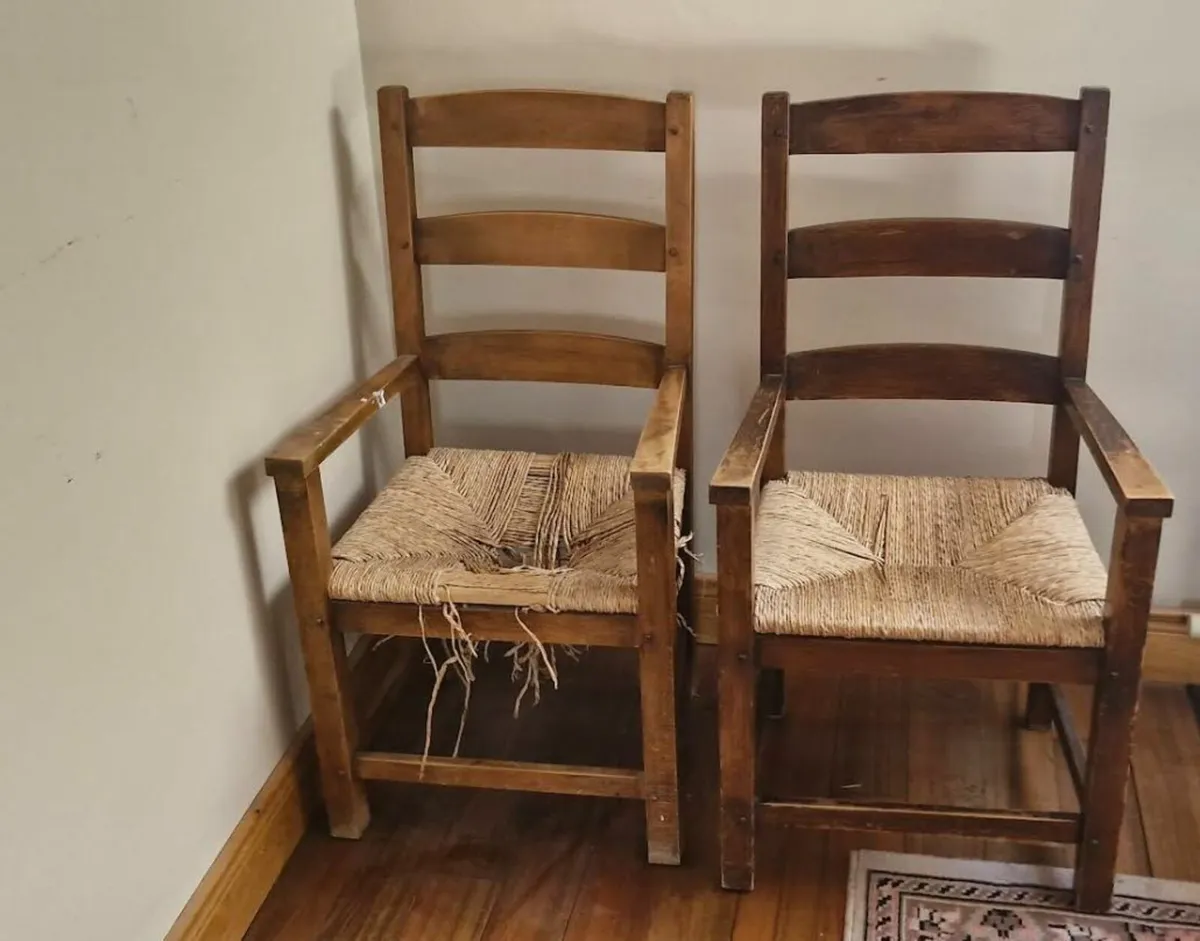 Wooden arm chairs