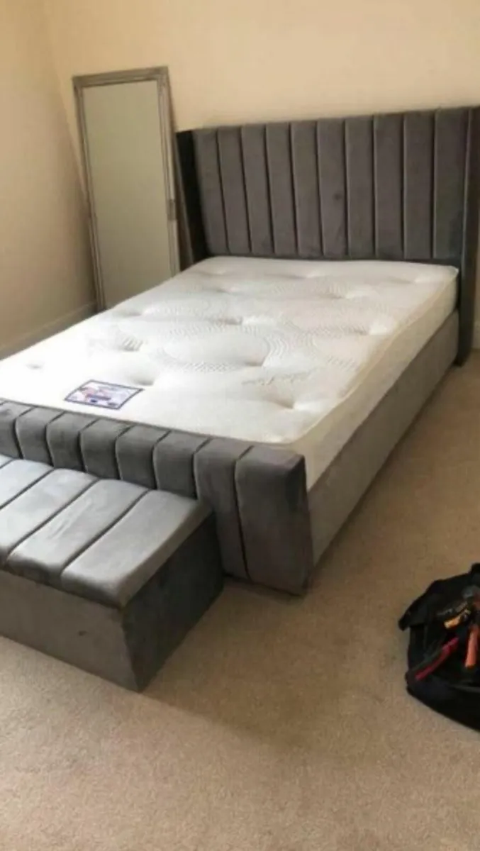 New large wingback beds with mattress