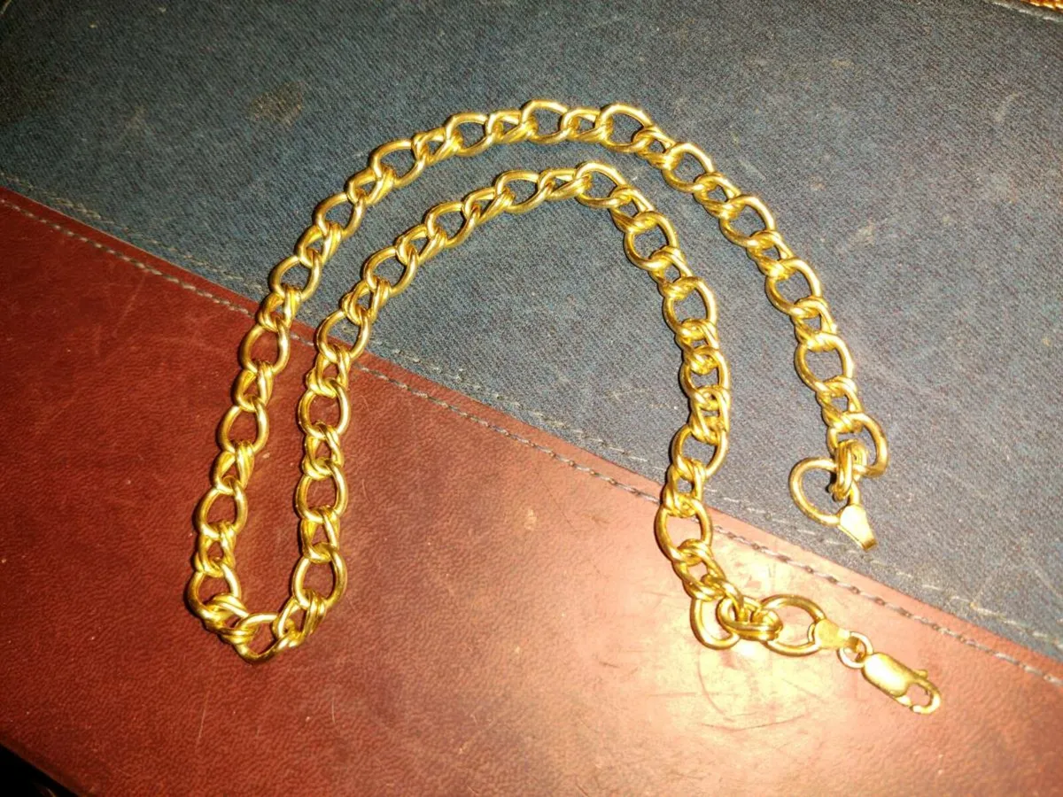 BULKY RING LINKS, 9CT Gold 11.66 Gram 18"Chain ! - Image 1