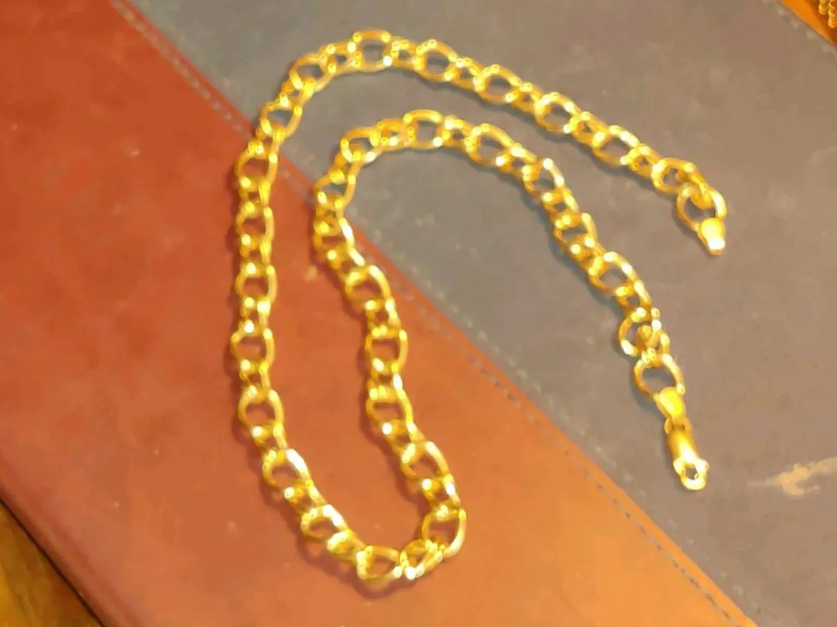 BULKY RING LINKS, 9CT Gold 11.66 Gram 18"Chain ! - Image 4