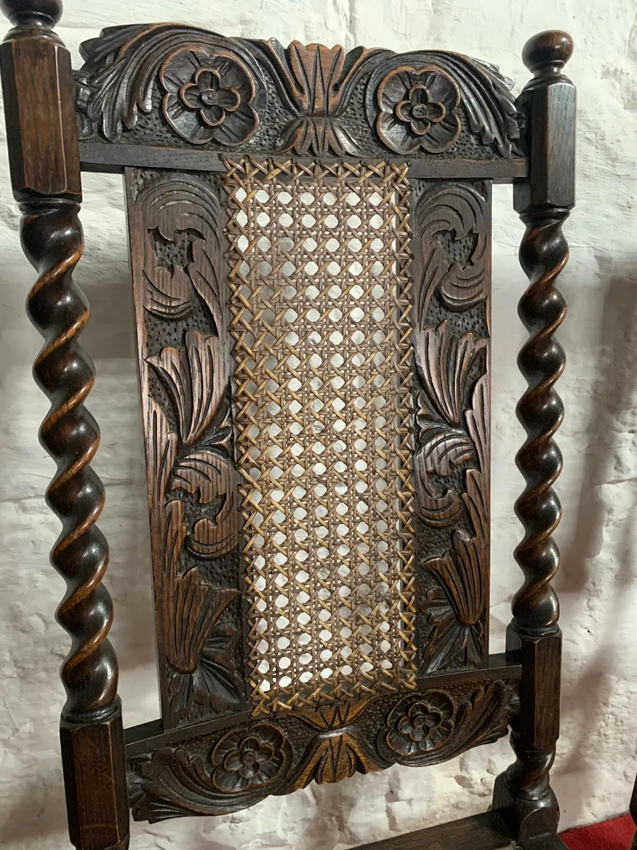 Pair of 17th Charles II walnut chairs. - Image 3