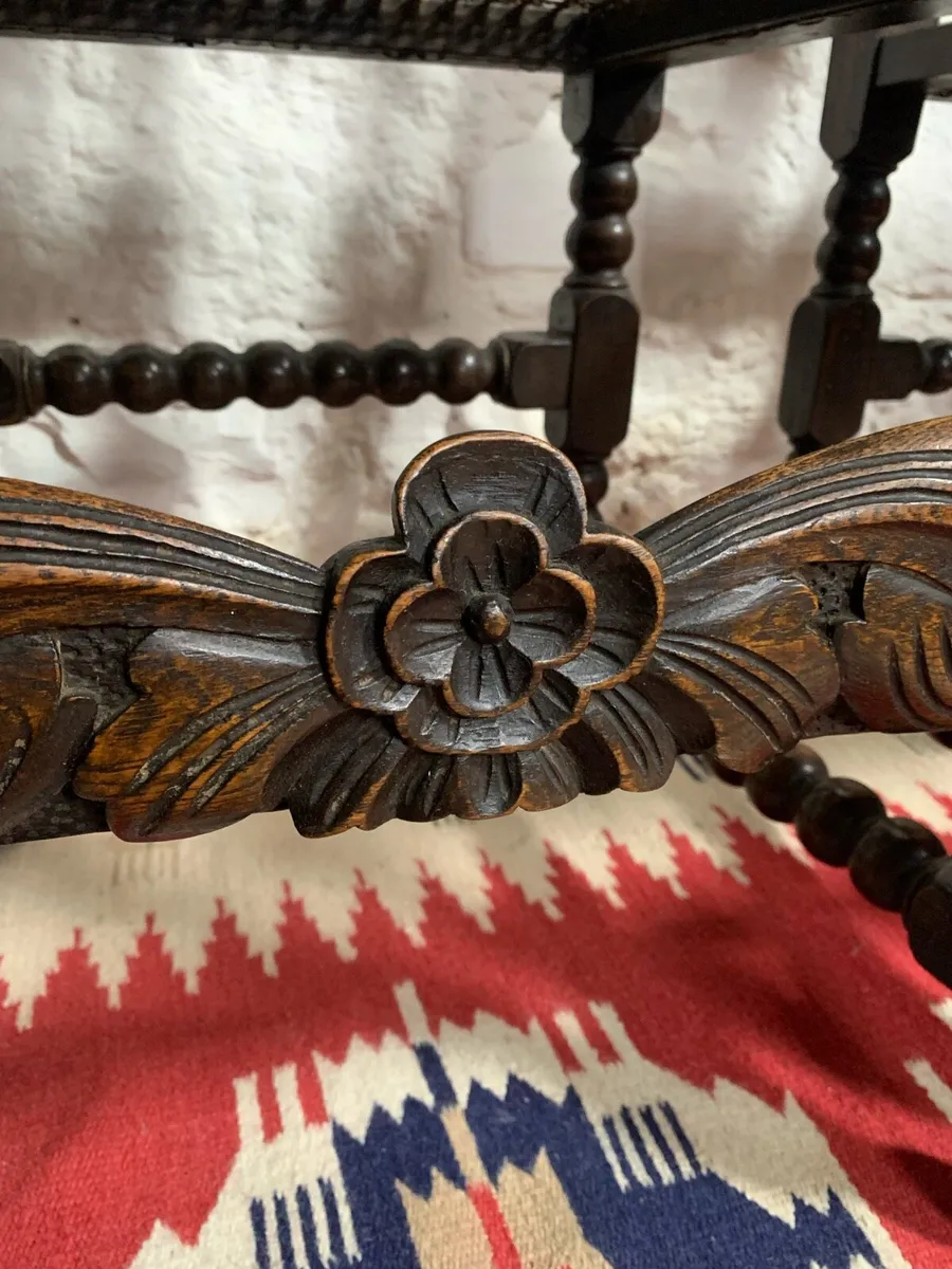 Pair of 17th Charles II walnut chairs. - Image 4