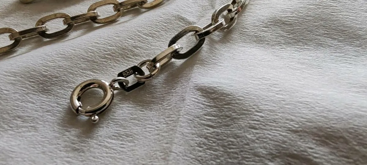 2 retro sterling silver identity bracelets - Image 4