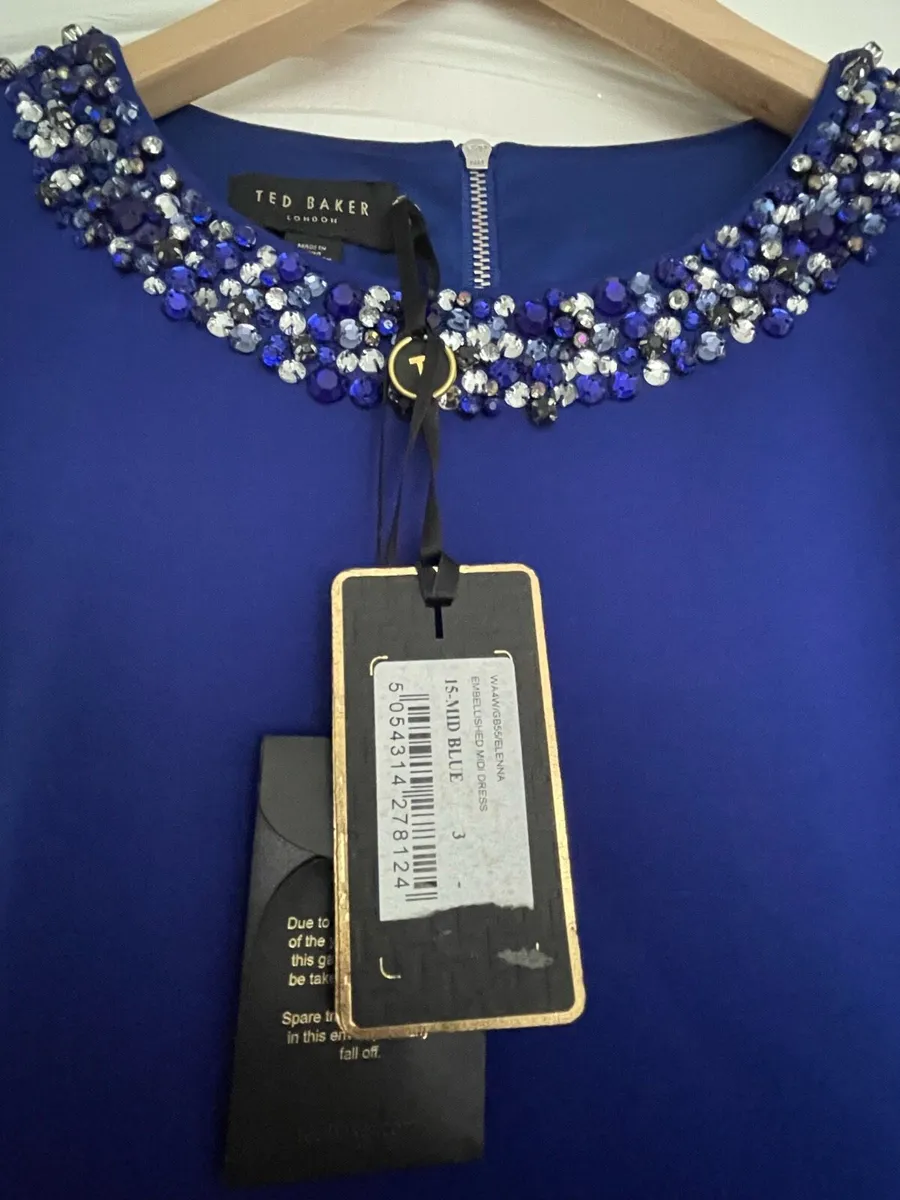 Ted Baker midnight blue bodycon dress - Image 2