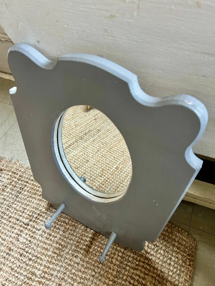 Vintage Mirror Painted in French Grey Annie Sloan - Image 1