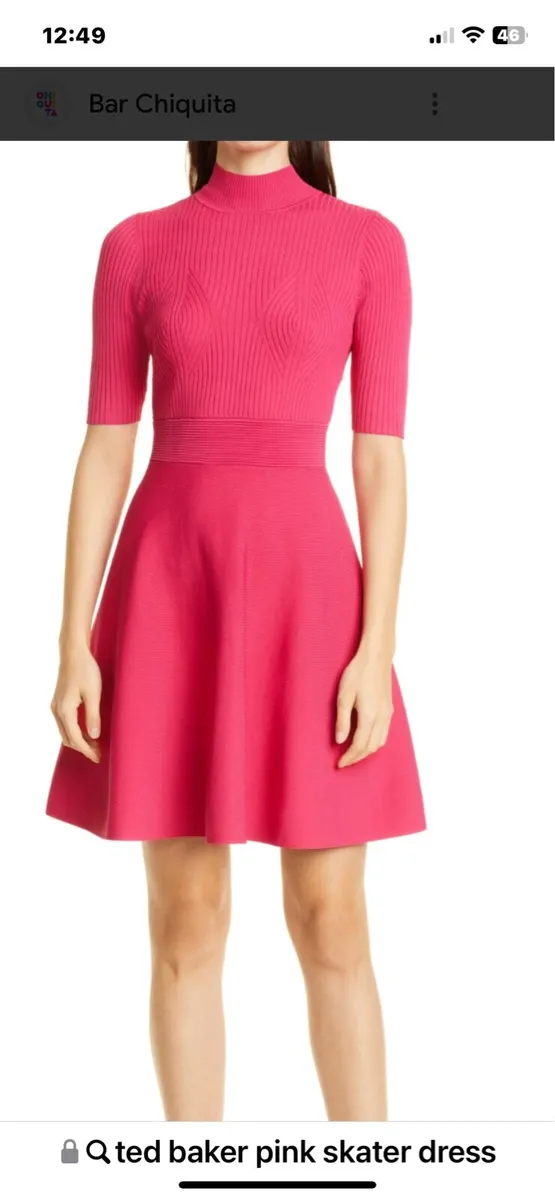 Ted Baker Pink Skater Dress - Image 1