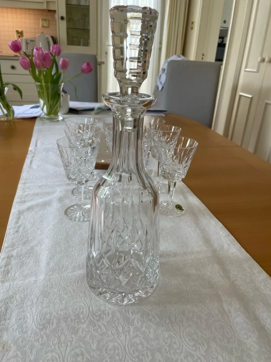 9 vintage Waterford crystal wine glasses Lismore - Image 4