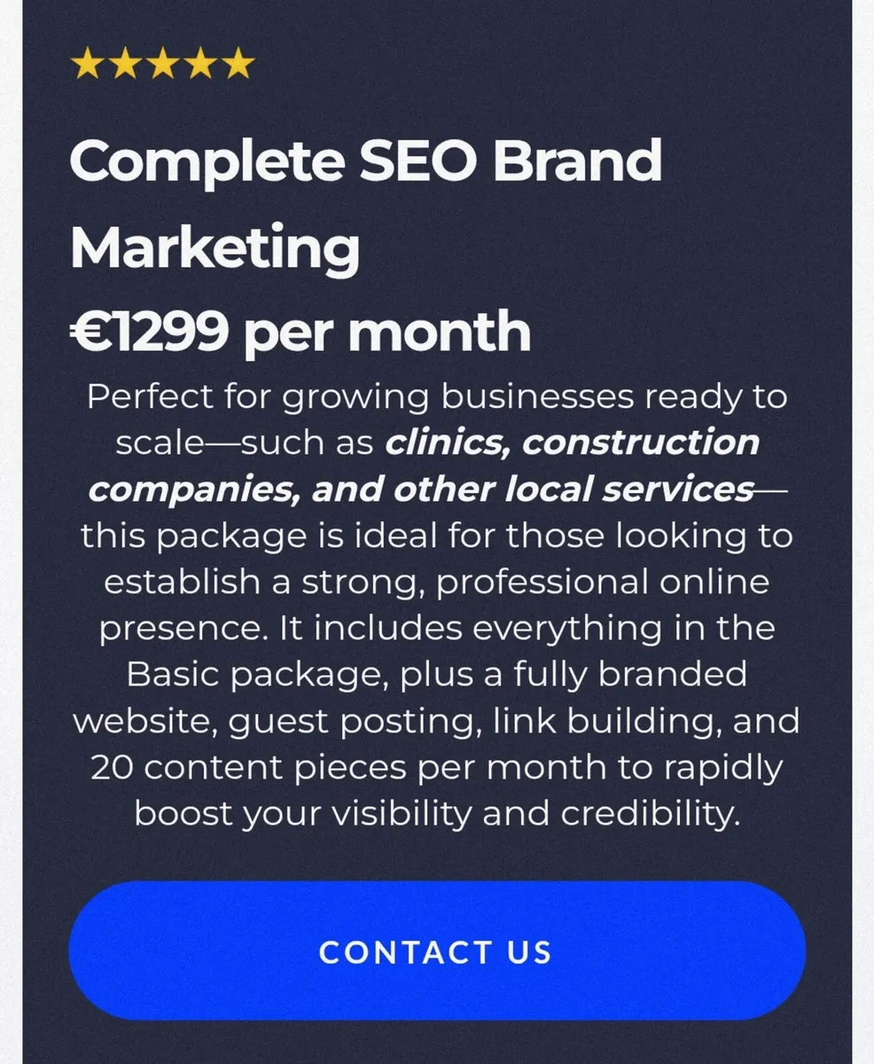 Premium SEO €1299 - Business Owners - Image 1