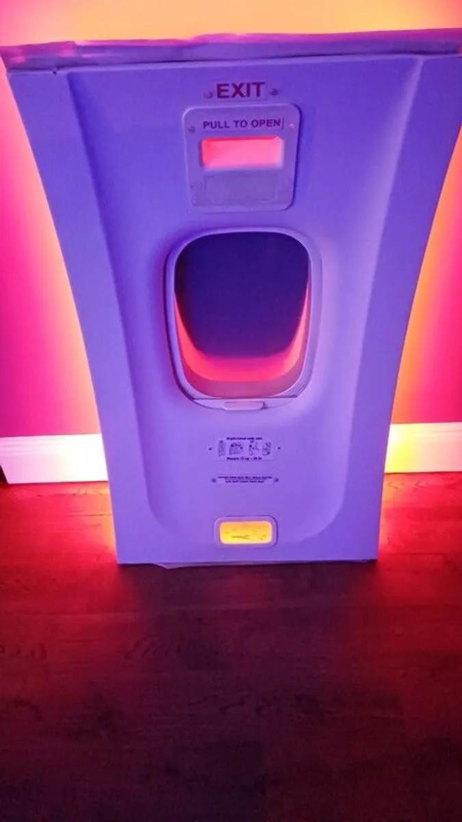 Upcycled ATR 72 Emergency Exit Window Illuminated Aviation Wall Art - Image 1