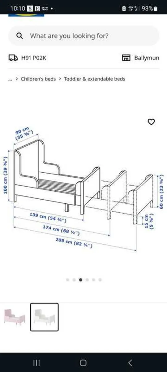 IKEA extendable toddler bed - Image 1