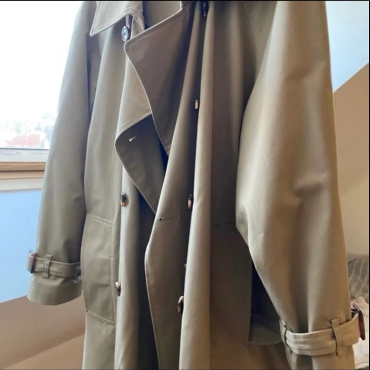 Pepe Jeans London Camel Trench Coat Size S - Image 4