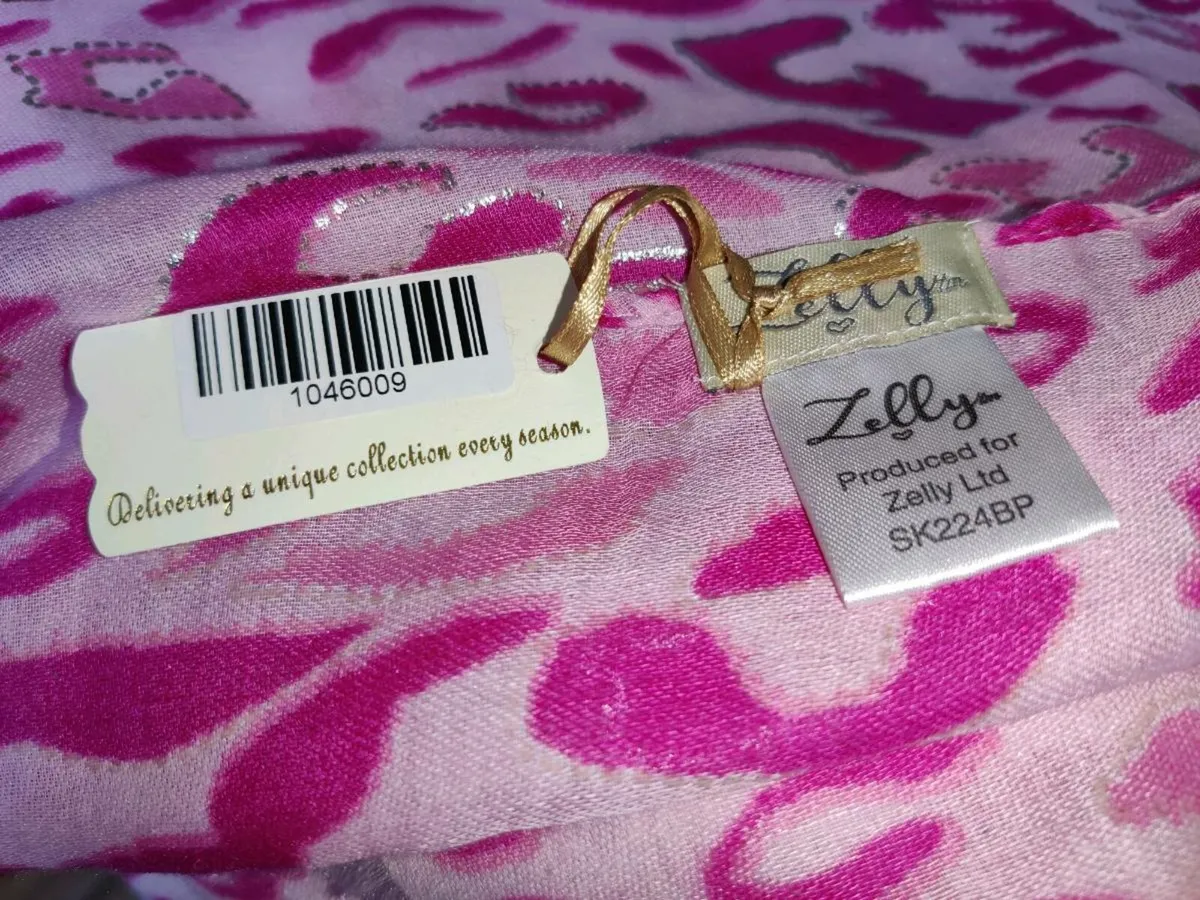 PINK ZELLY, Ladies Designer Very Long Sized Scarf - Image 2