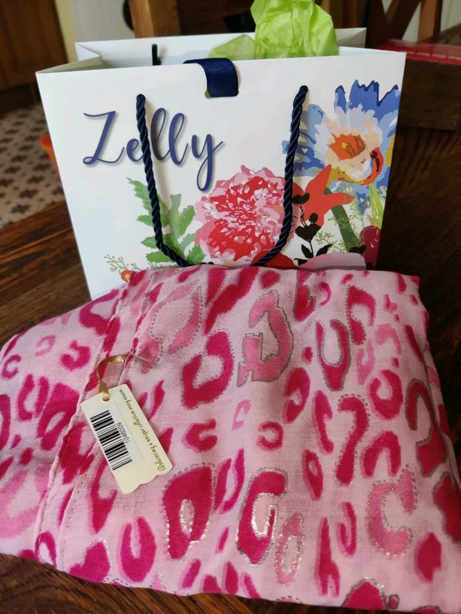 PINK ZELLY, Ladies Designer Very Long Sized Scarf - Image 1