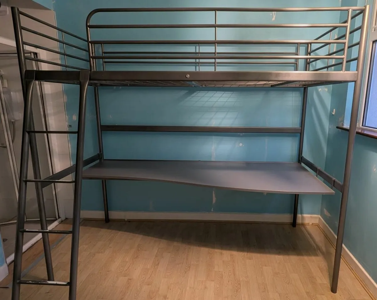 Loft bed with table - Image 1