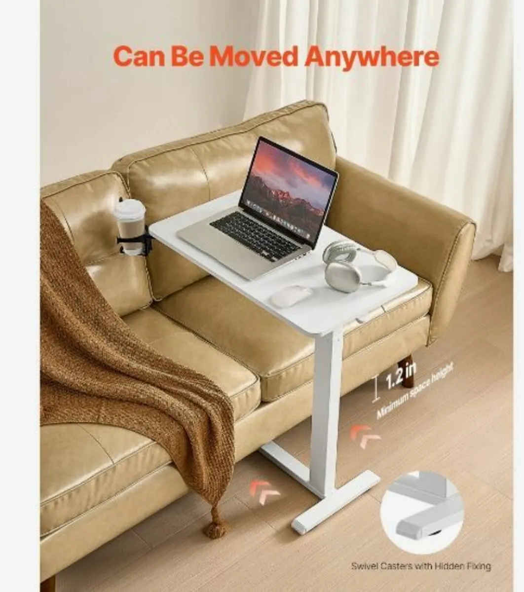 Overbed Table Mobile Bed Side Desk - Image 3