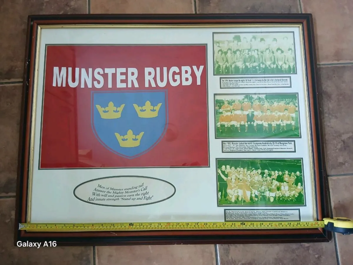 Rugby vintage framed display