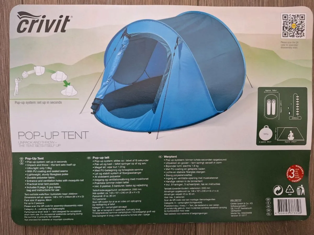 Crivit Popup Tent - Image 2