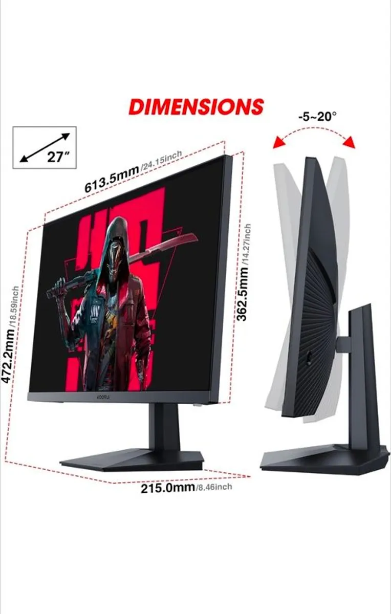 1440p - 27 Inch - 170 Hz Refresh Rate - IPS Panel - Gaming Screen - Image 1