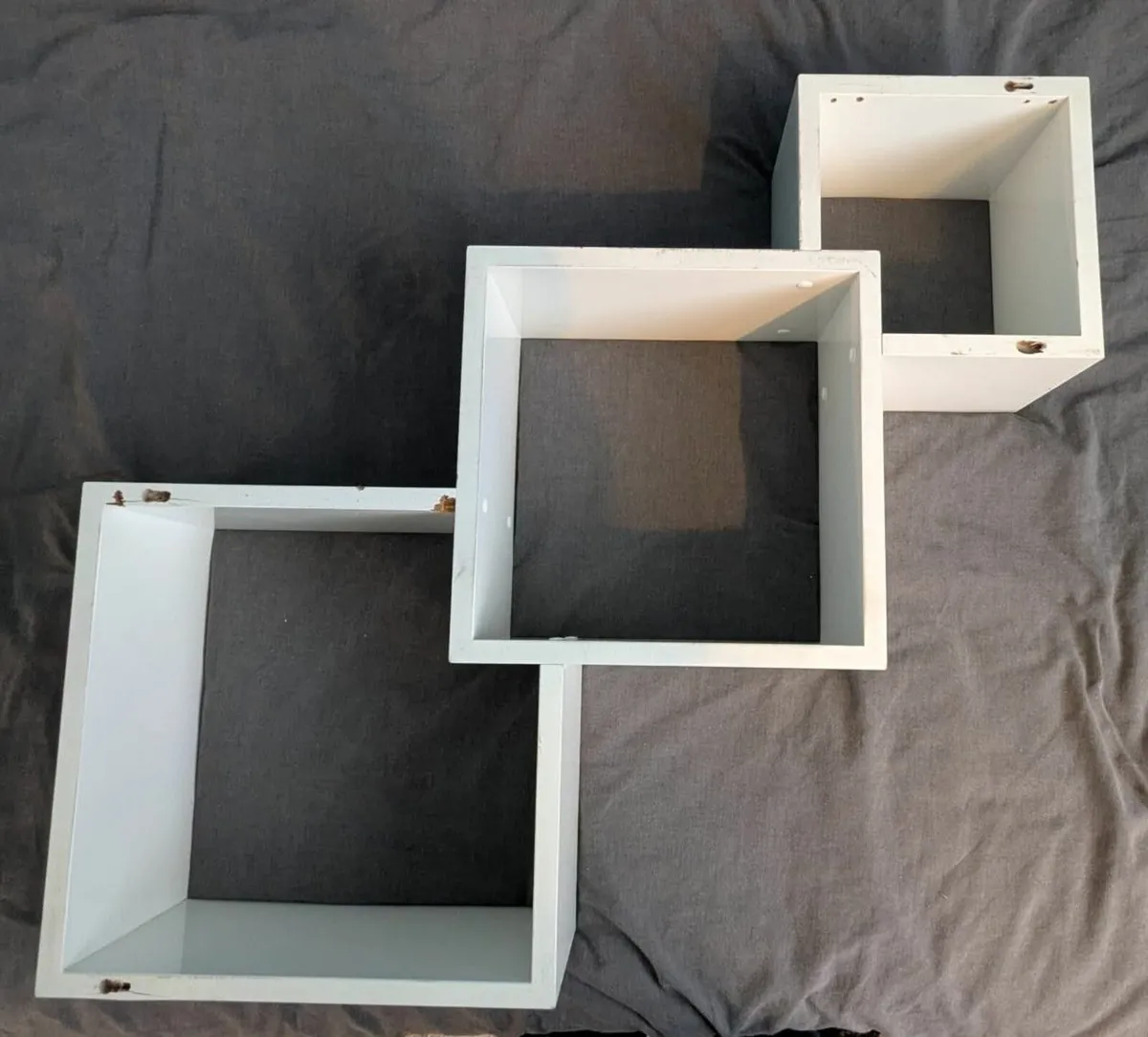 White interlocking box shelf - Image 2