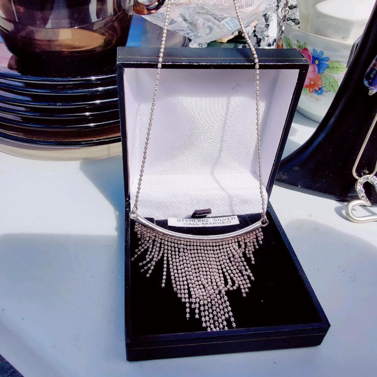 CHUNKY BEADY HEAVY, 925 Silver New Necklace ! - Image 1