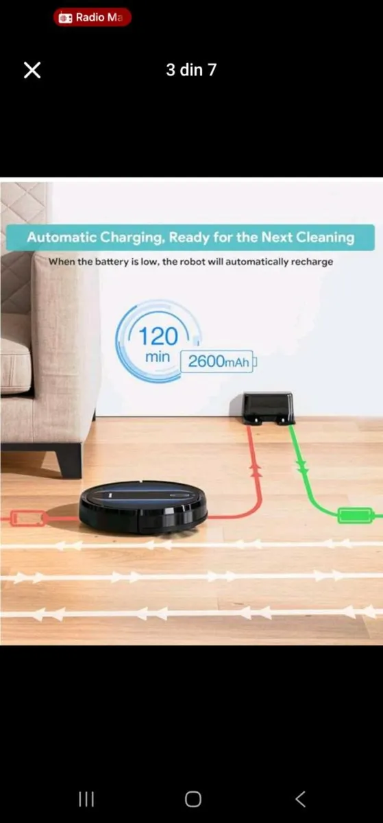 Robot vacum cleaner+ mop  second-hand - Image 4