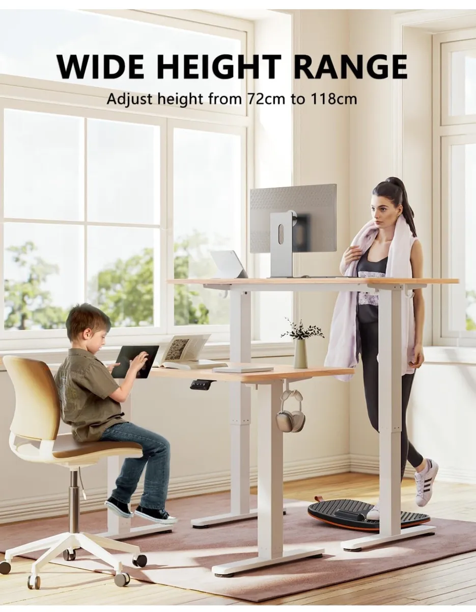100 x 60cm Electric Height Adjustable Standing Des - Image 4
