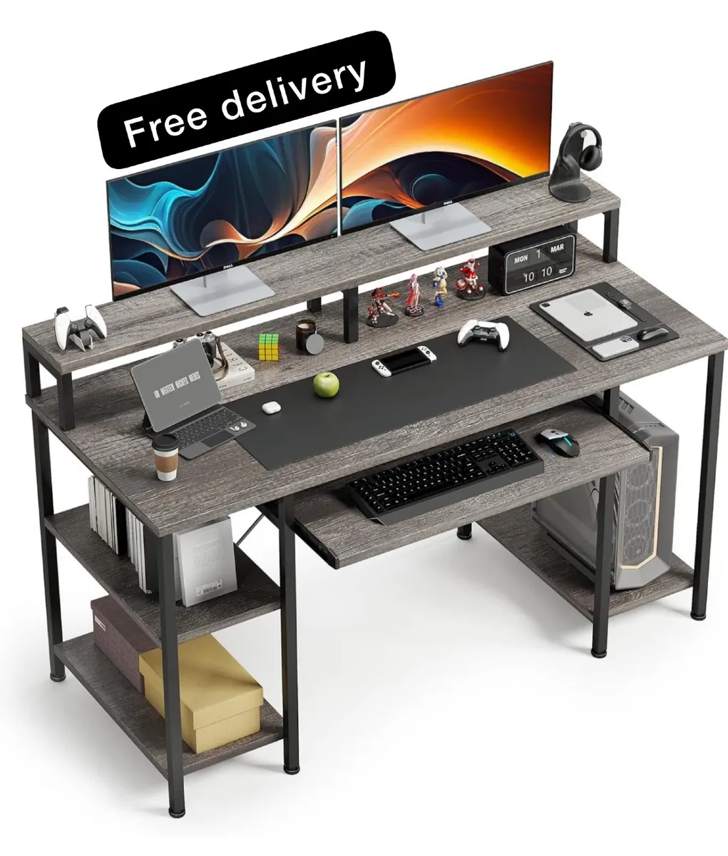 47" Computer Desk with Keyboard Tray, Home Office - Image 1