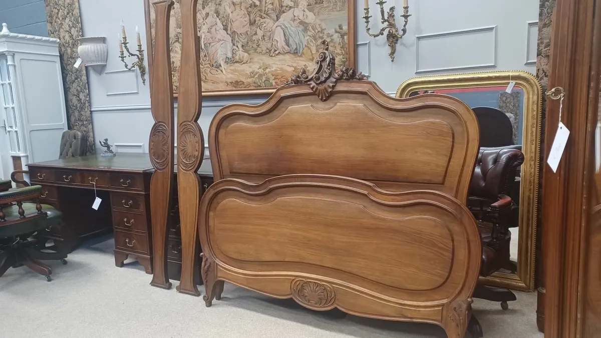 French antique Louis XV  king size/double bed - Image 1