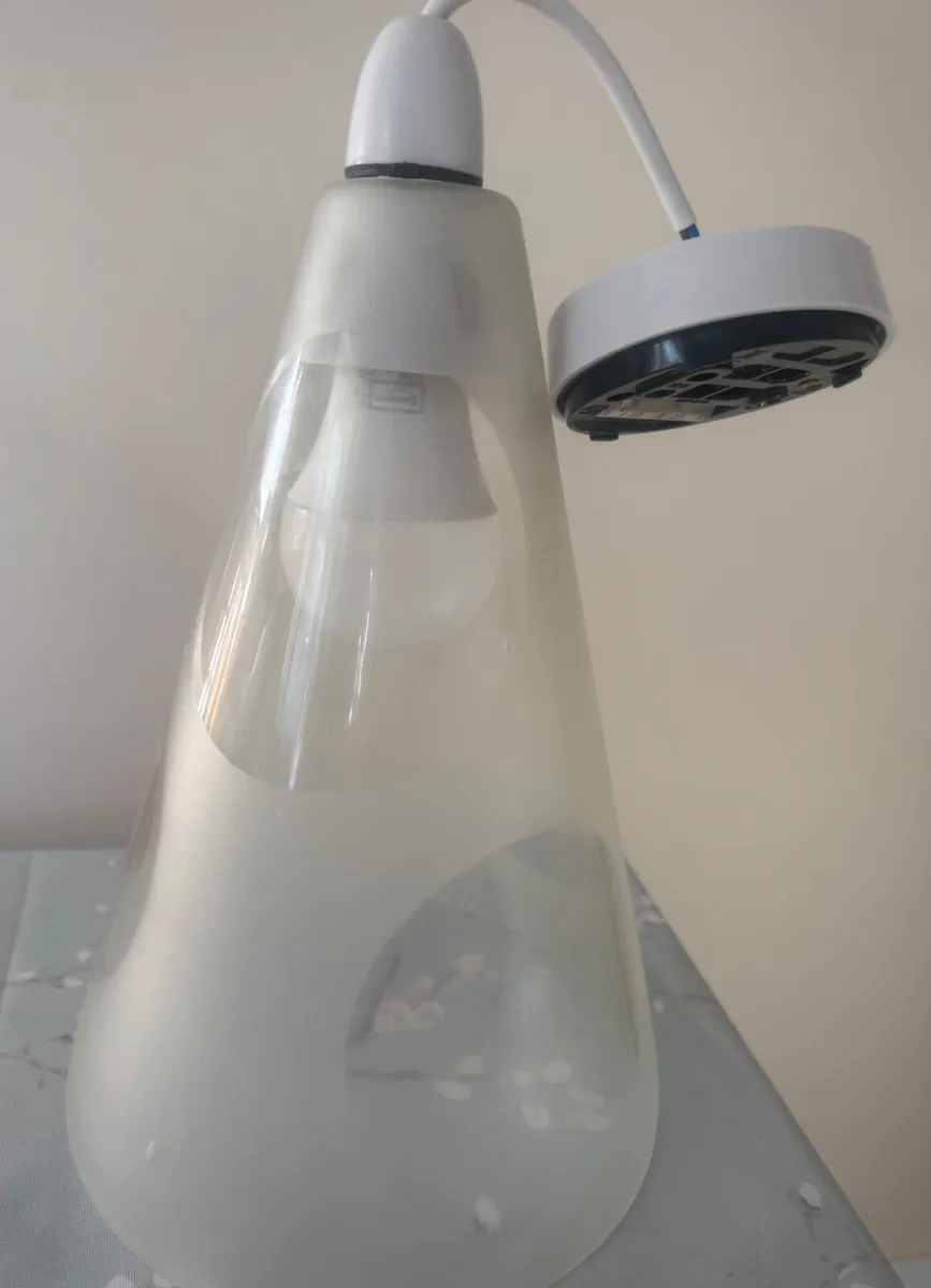 2 Glass Light Shades - Image 1