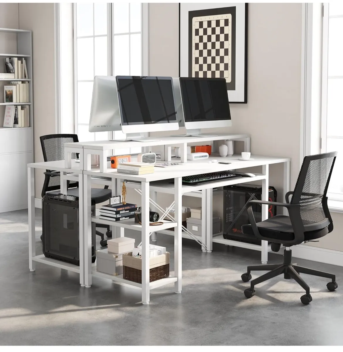 47" Computer Desk with Keyboard Tray, Home Office - Image 3