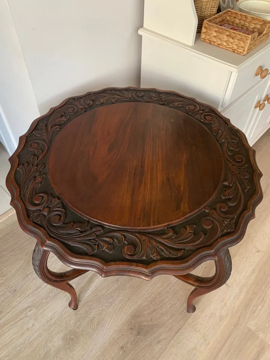 Antique Walnut Table - Image 3