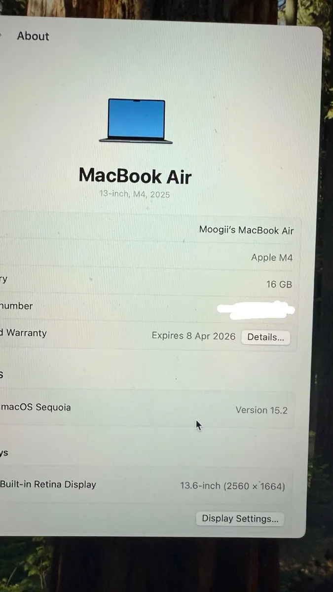 MacBook Air M4  - Accessories, Receipt & Warranty - Image 3