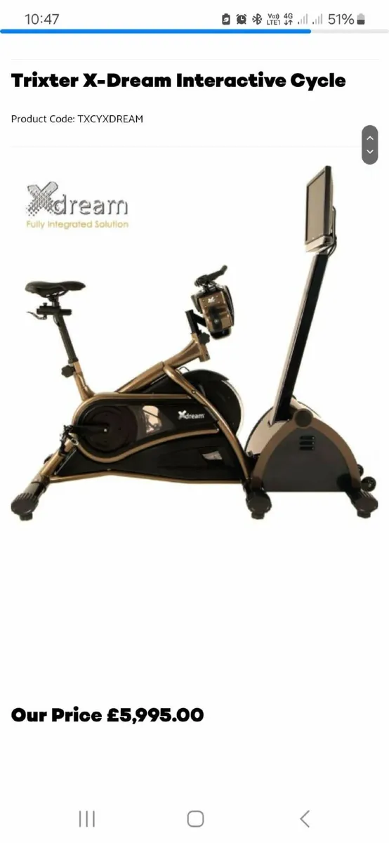 TRIXTER X-DREAM INTERACTIVE SMART BIKE SAVE 4K - Image 4