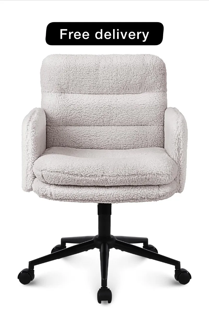 Office Chairs for Home, Faux Cashmere Desk Chair w - Image 1