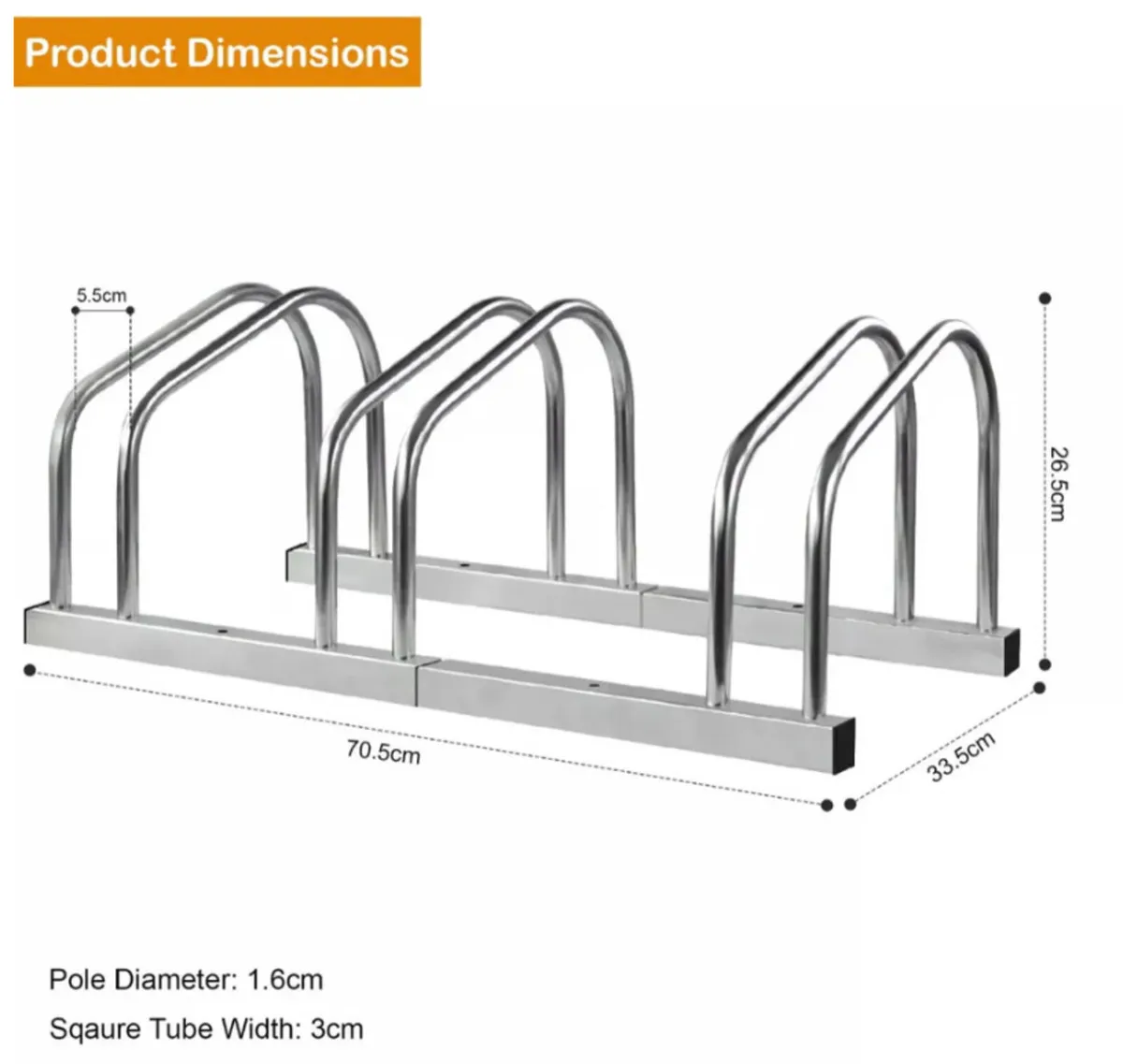 3, 4 or 5 Bicycle Parking Rack Bike Stand - Image 4