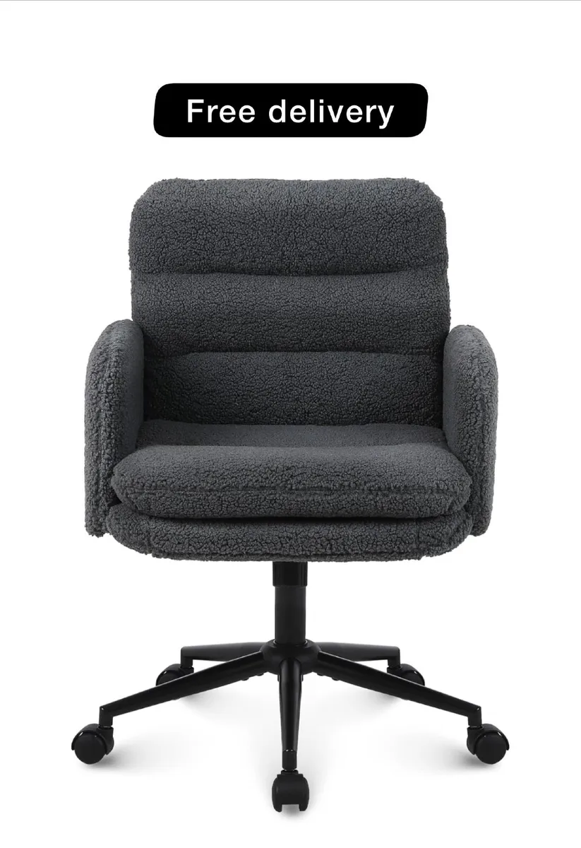 Office Chairs for Home, Faux Cashmere Desk Chair w - Image 1