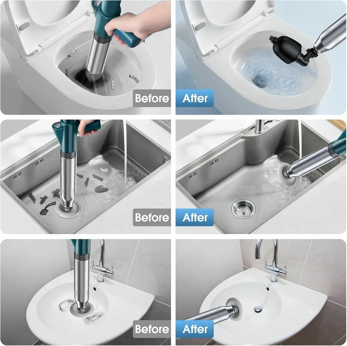High-Pressure Air Drain Blaster Plunger for toilet - Image 3