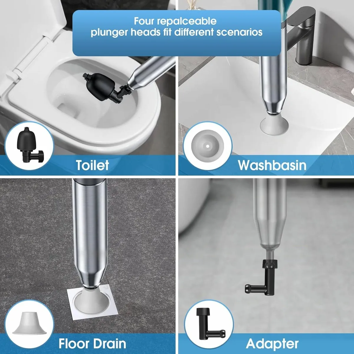 High-Pressure Air Drain Blaster Plunger for toilet - Image 4