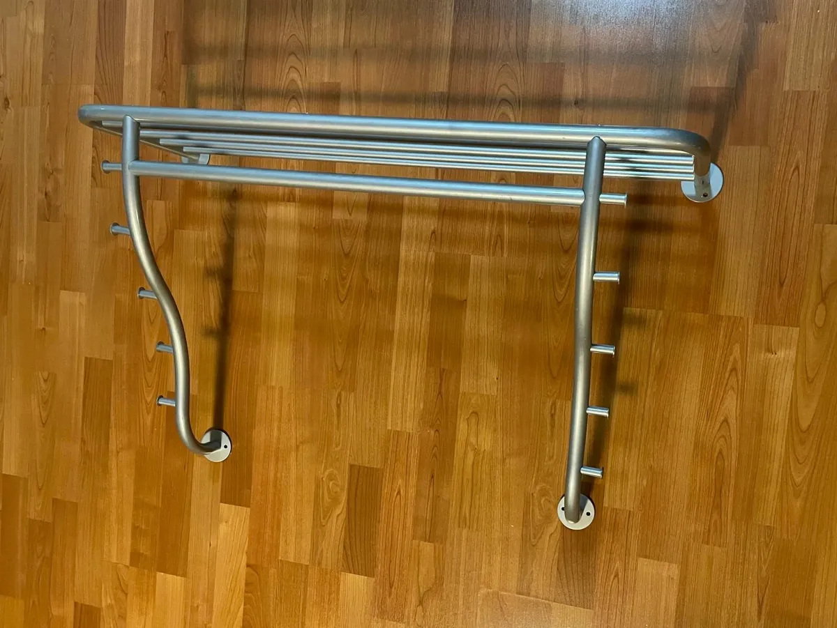 Gray metal coat rack - Image 4