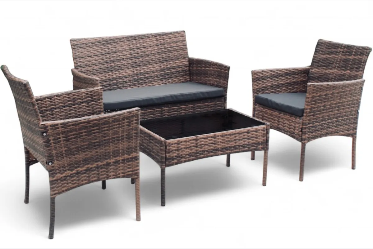 GARDEN FURNITURE RATTAN BROWN LIGHT - Image 3