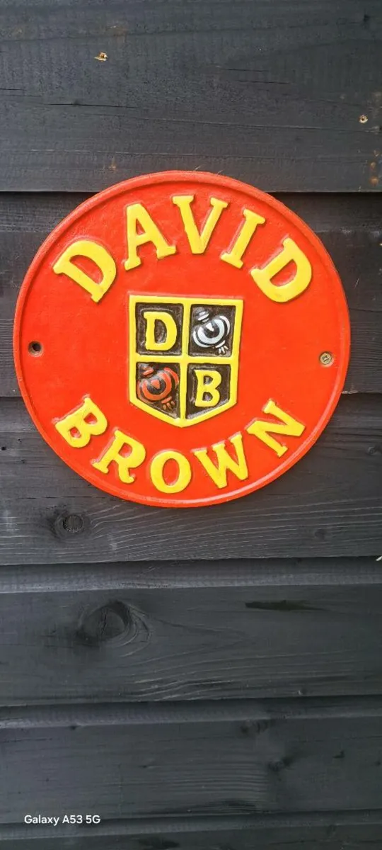 David brown cast iron sign