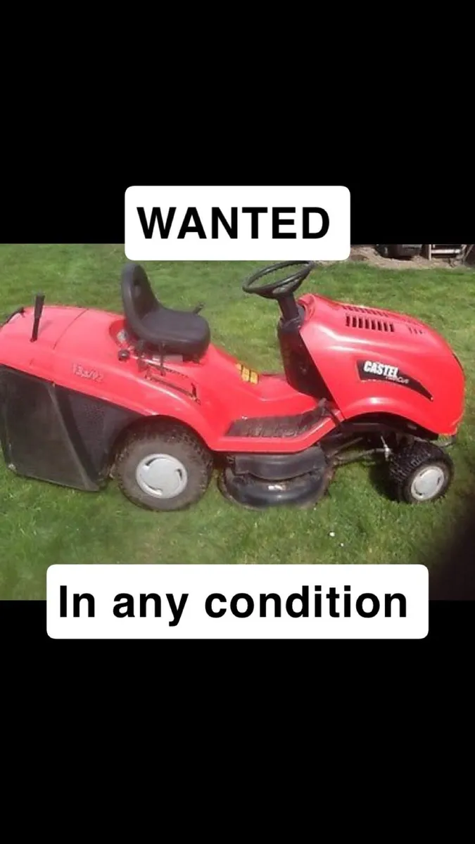 Ride on lawnmowers wanted